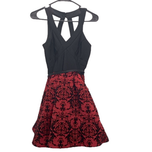 NWT Crystal Doll mini formal a-line dress Sleevless w/ tulle size 1